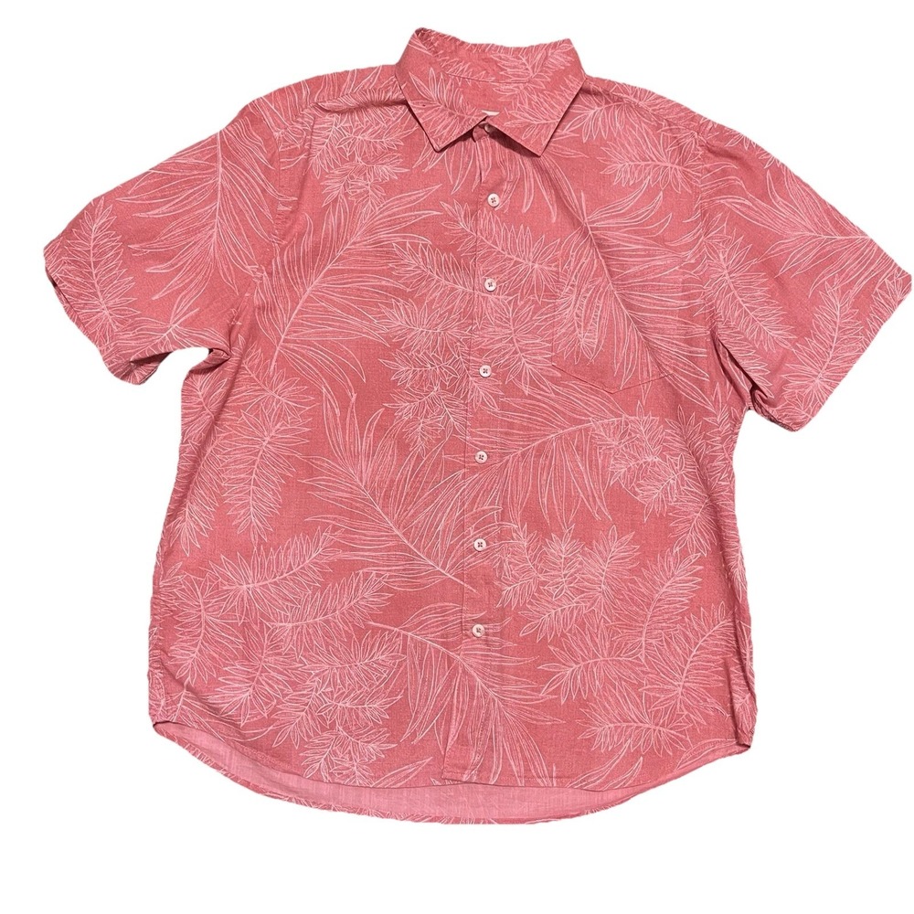 Tommy Bahama Cotton Mahanaha Knit Camp Shirt XL Vacation Cruise Business Casual